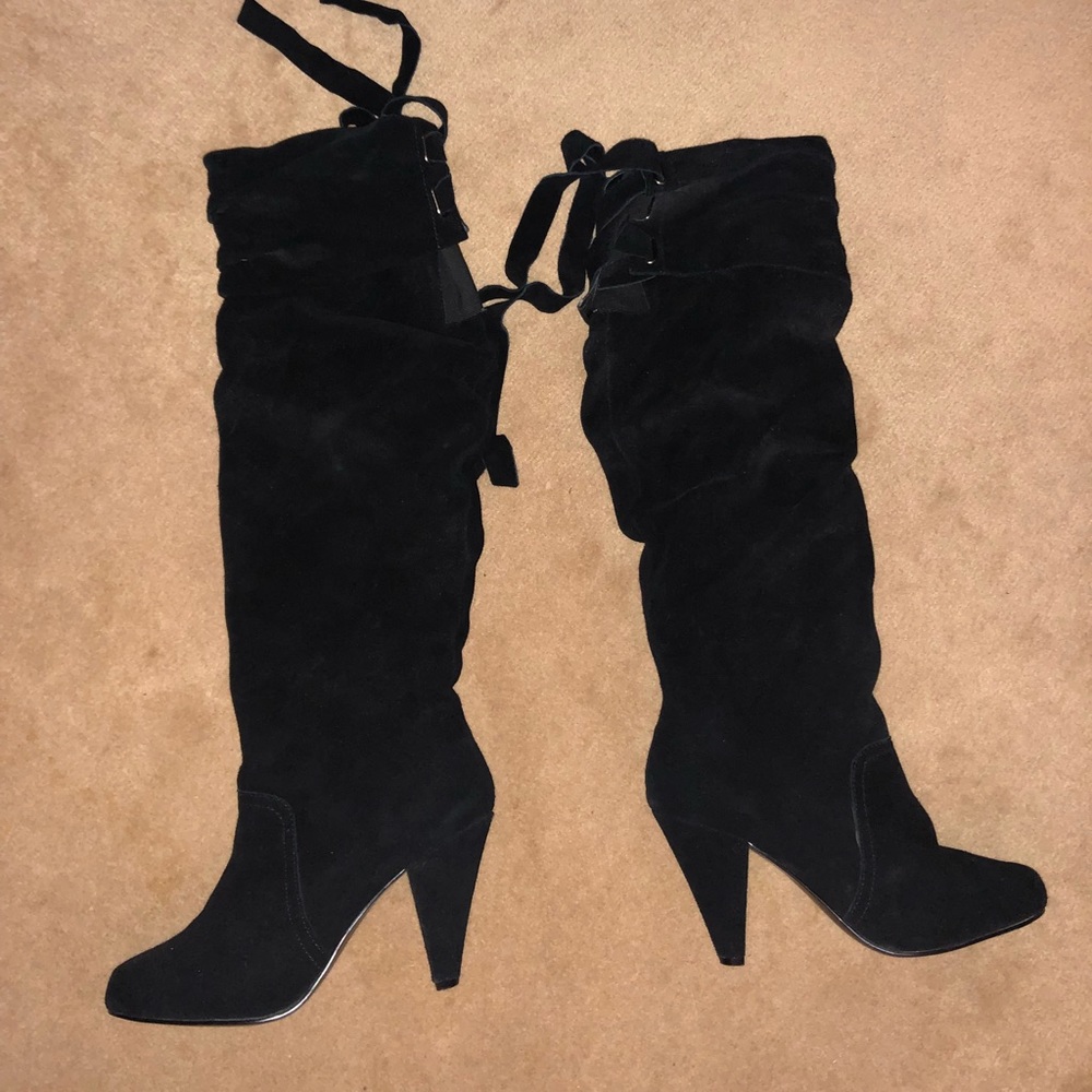 Knee High Black Boots Naughty Monkey | Size 7 1/2